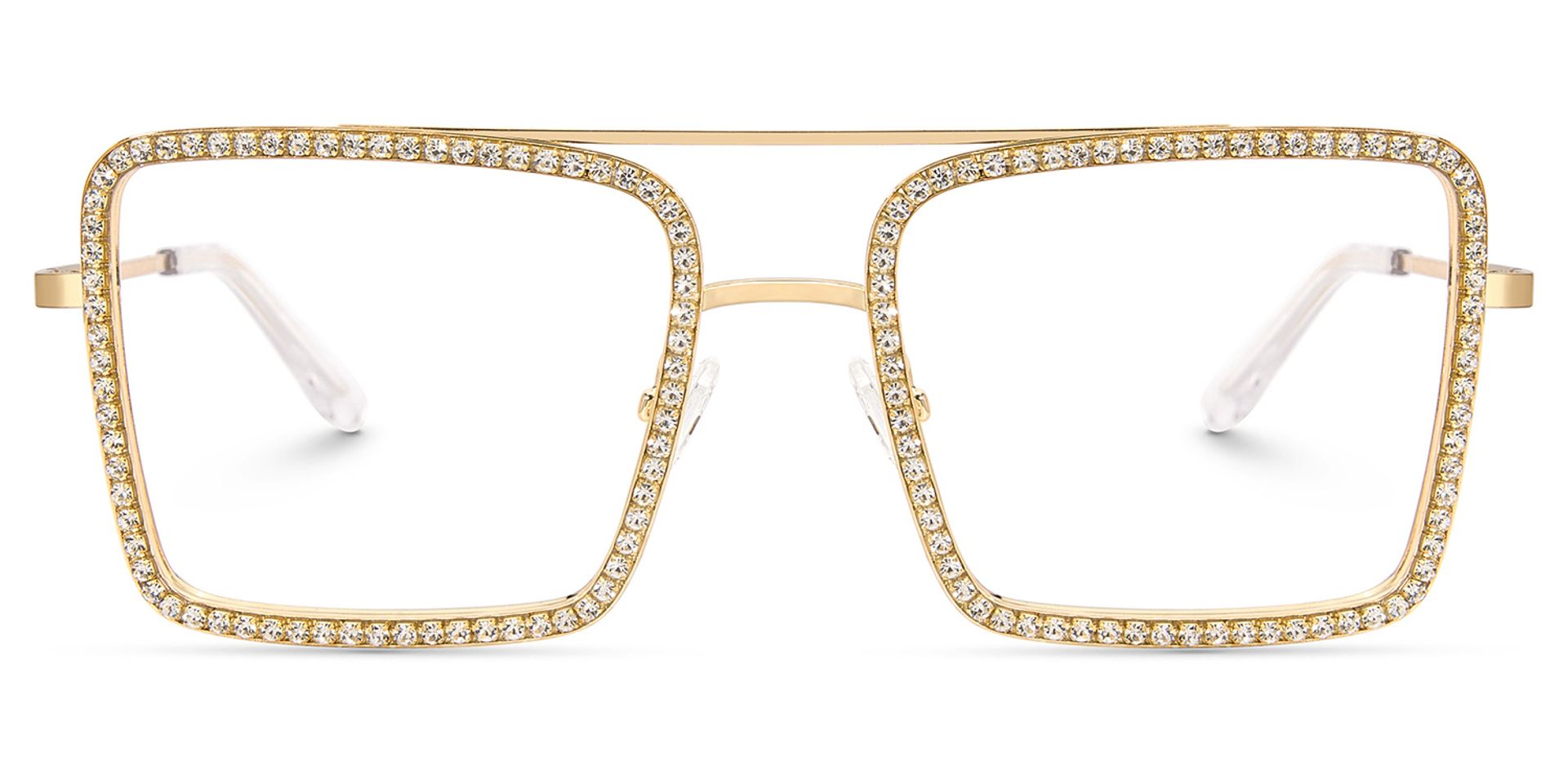 Diva Gold Quadratisch Brille0