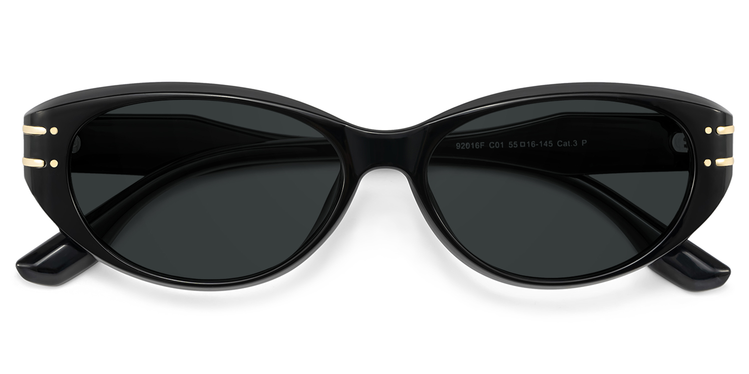 ZEELOOL Lina Schwarz Cateye Sonnenbrille