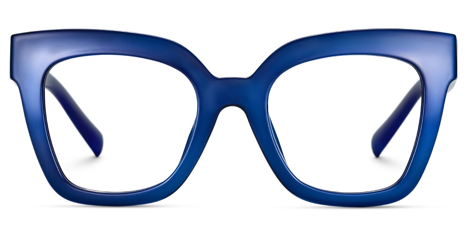 Malcolm Blau Quadratisch Kunststoff Brille2