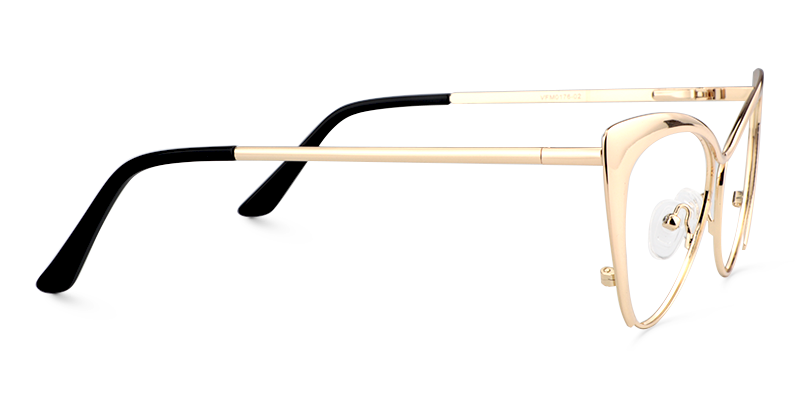 Ellen Gold Cat Eye Brille3