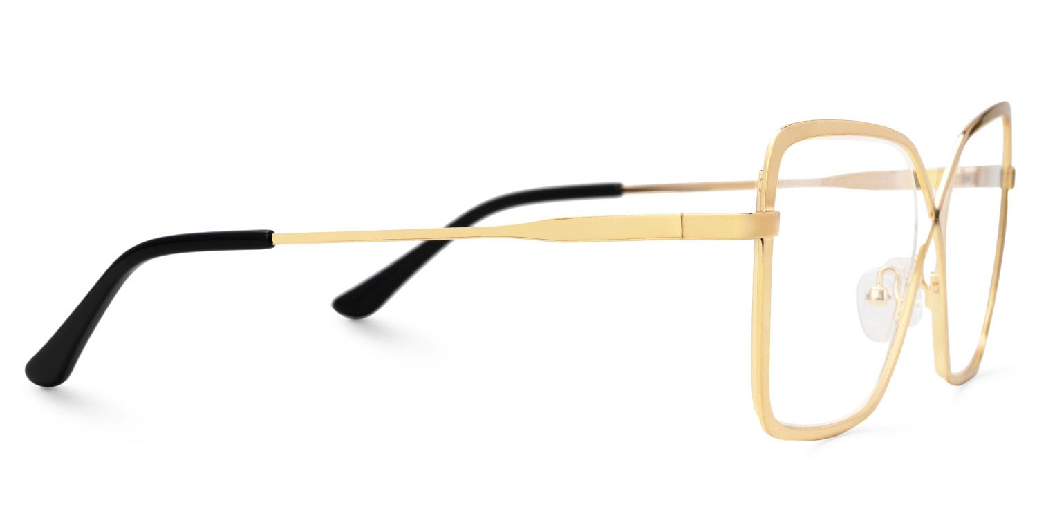 Racquel Gold Quadratisch Metall Brille6