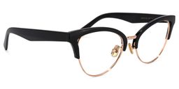 Charlene Schwarz Browline Brille2