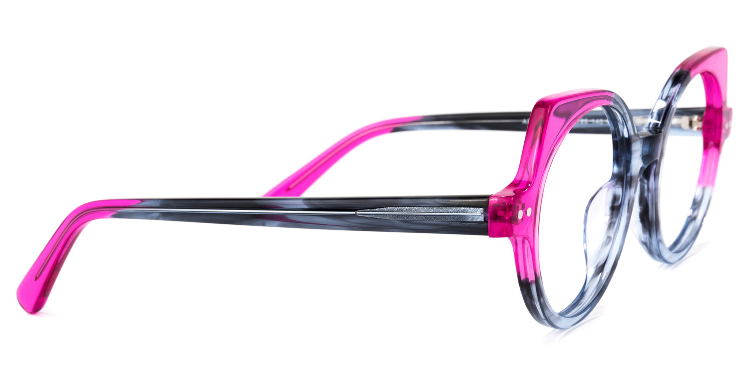 Gilbert Grau-Rosa Cateye Brille3