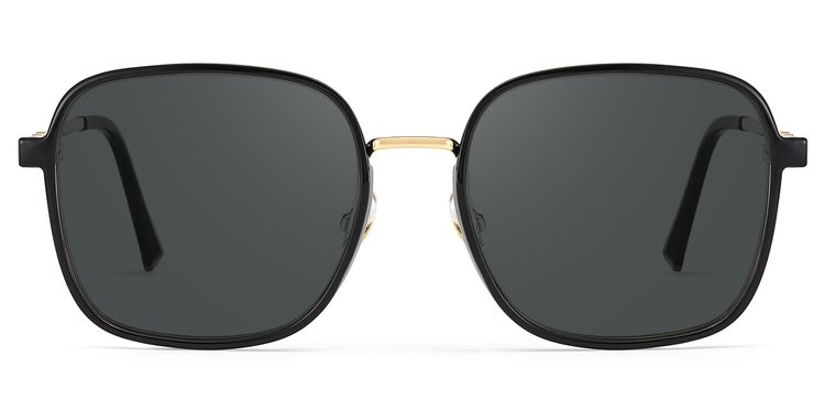 Frida Schwarz Quadratisch Sonnenbrille