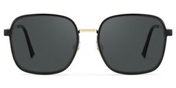 Frida Schwarz Quadratisch Sonnenbrille0