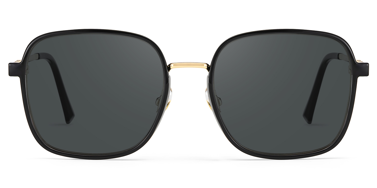 Frida Schwarz Quadratisch Sonnenbrille0