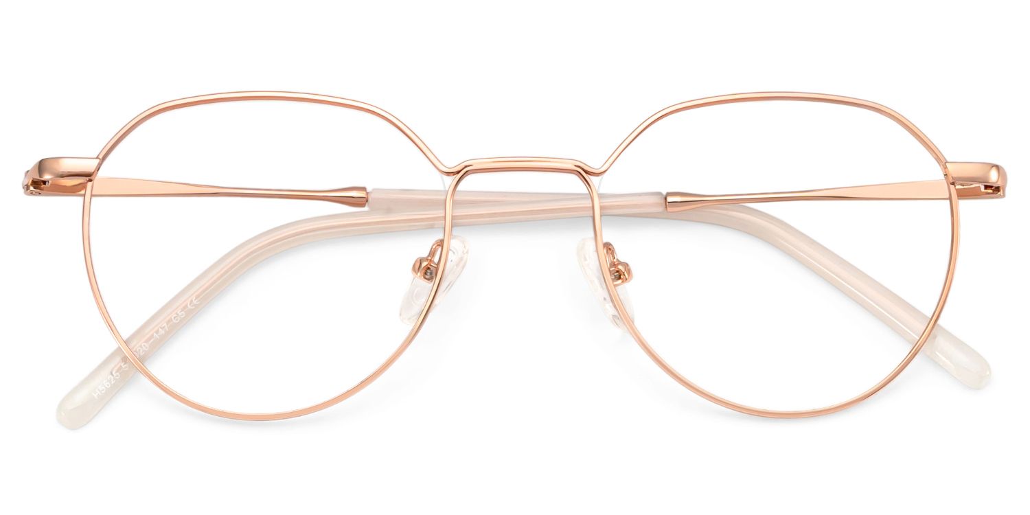 Thea Gold Geometrisch Metall Brille3