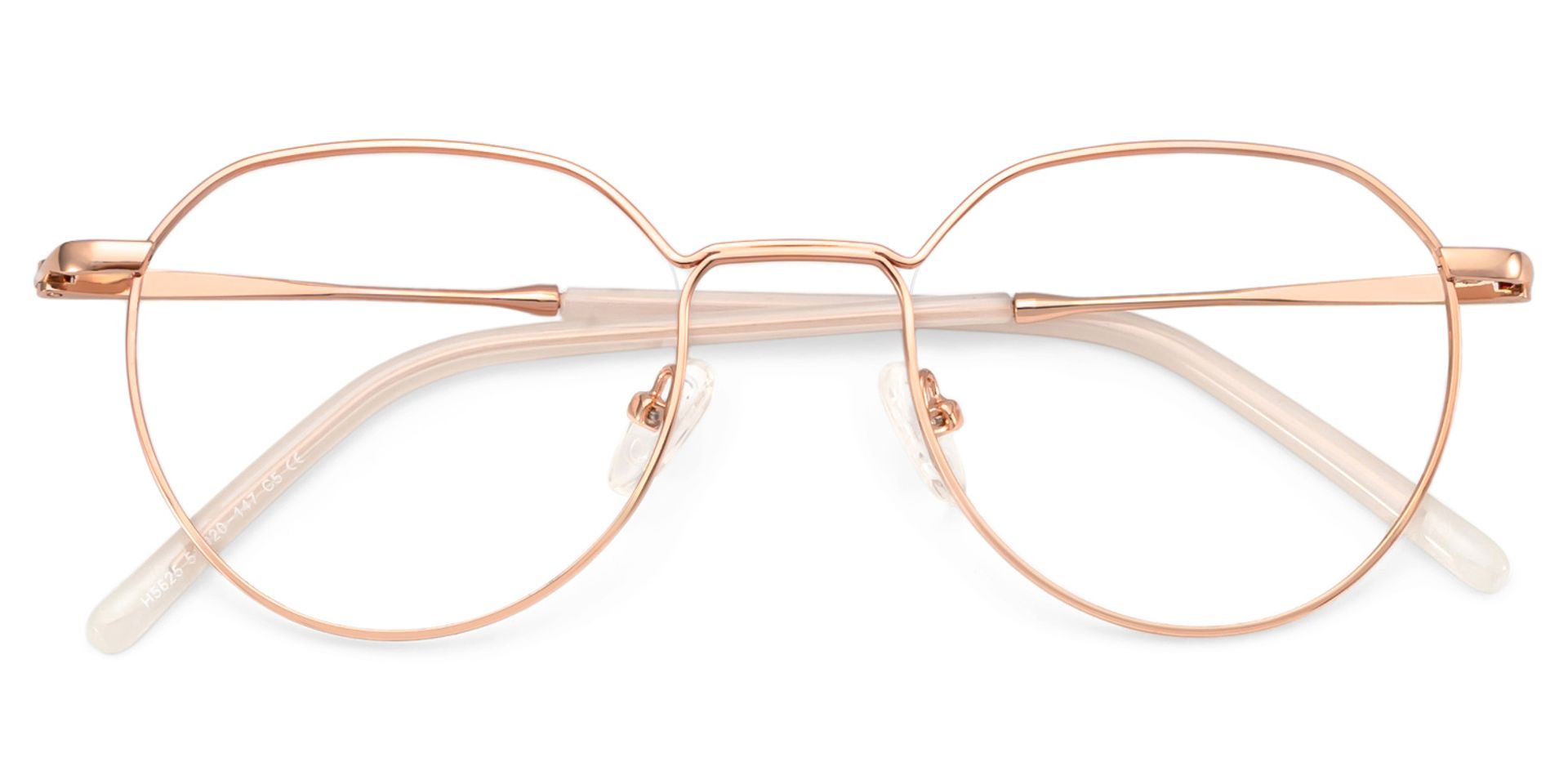 Thea Gold Geometrisch Metall Brille3