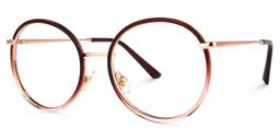 Kirk Dunkelrot Rund Brille1