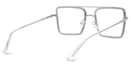 Diva Silber Quadratisch Brille4