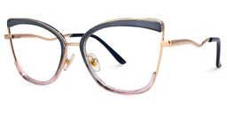 Pack Grau-Lila Cateye Brille1