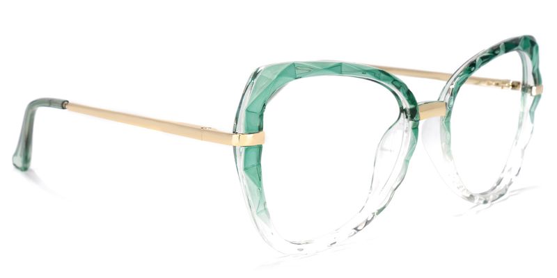 Mia Grün Kristall Schmetterling Brille2