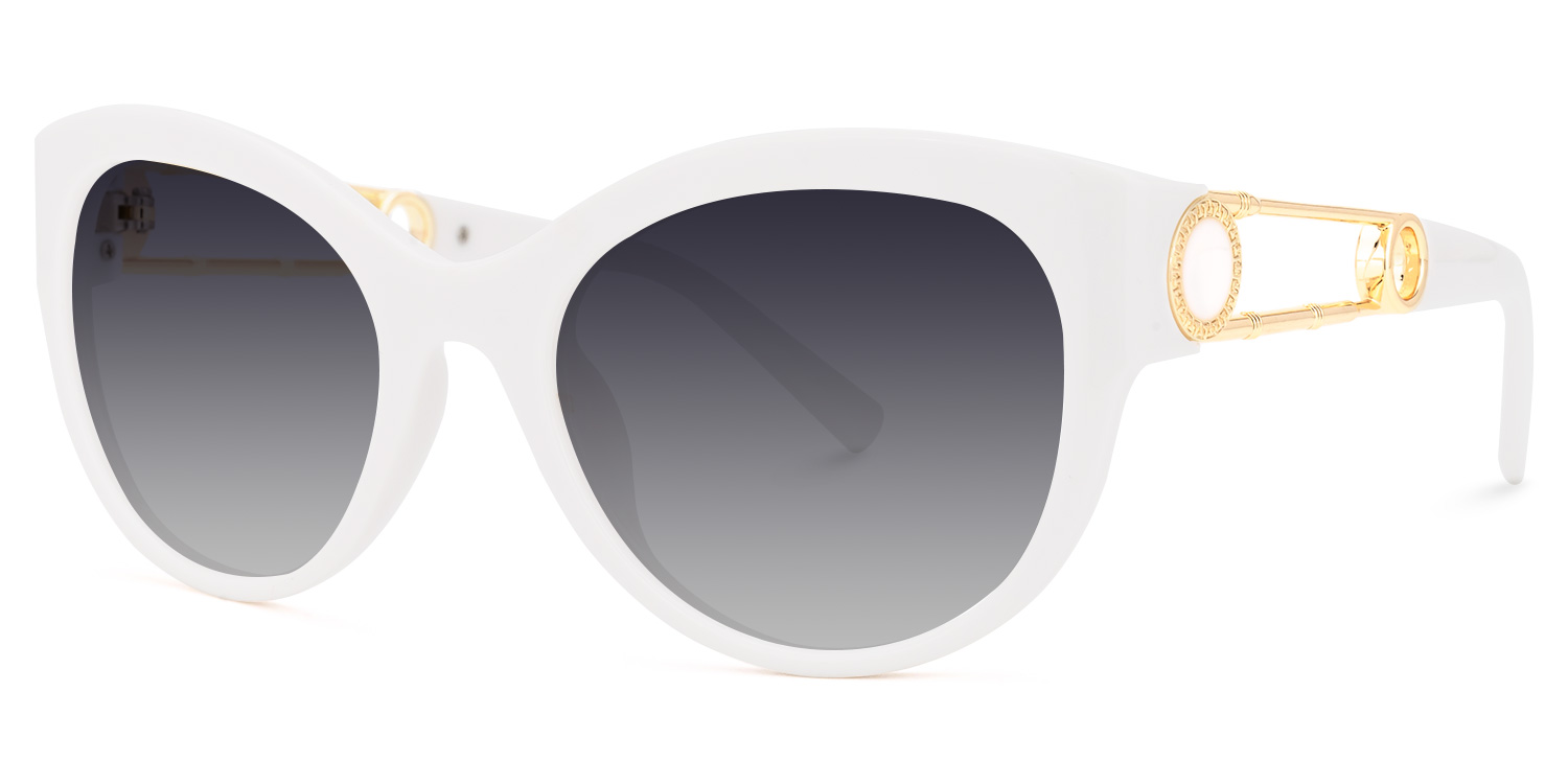Gaius Weiß Cateye Sonnenbrille1