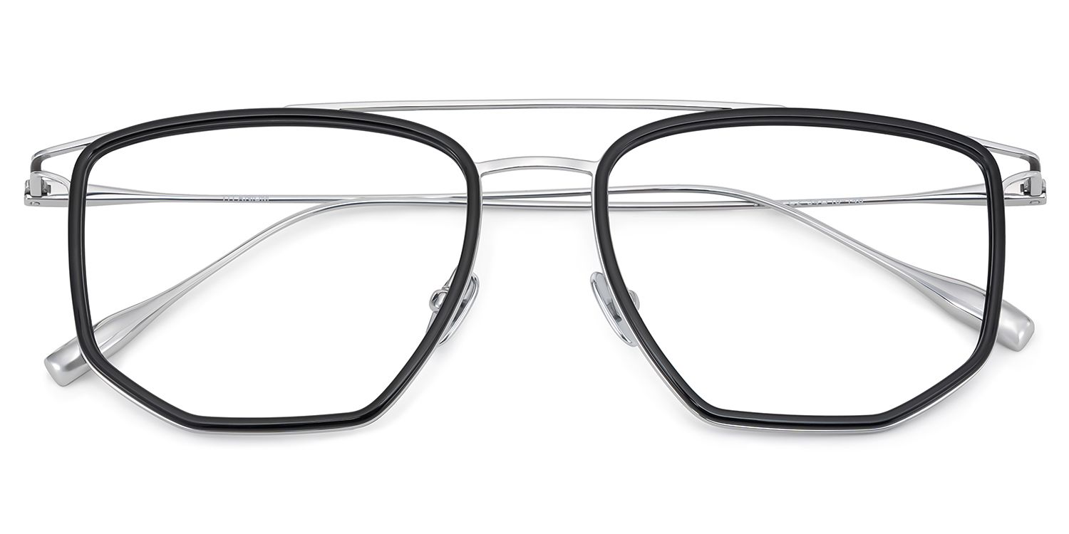 Nico Schwarz Pilot Gemischte-Materialien Brille1