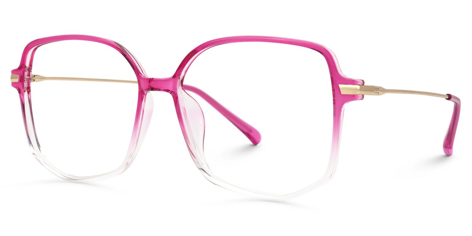 Payton Dunkelrosa Geometrisch Brille1