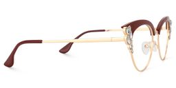 Hearn Rot Gold Cat Eye Brille2