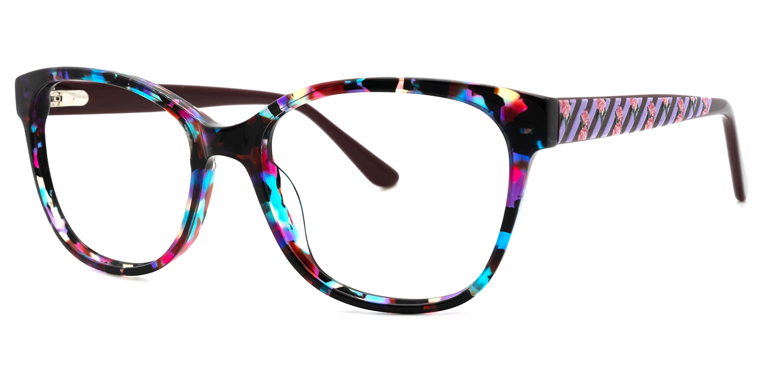 Okes Bunt Rechteckig Brille1