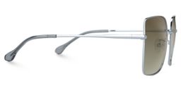 Marlo Silber Rechteckig Sonnenbrille3