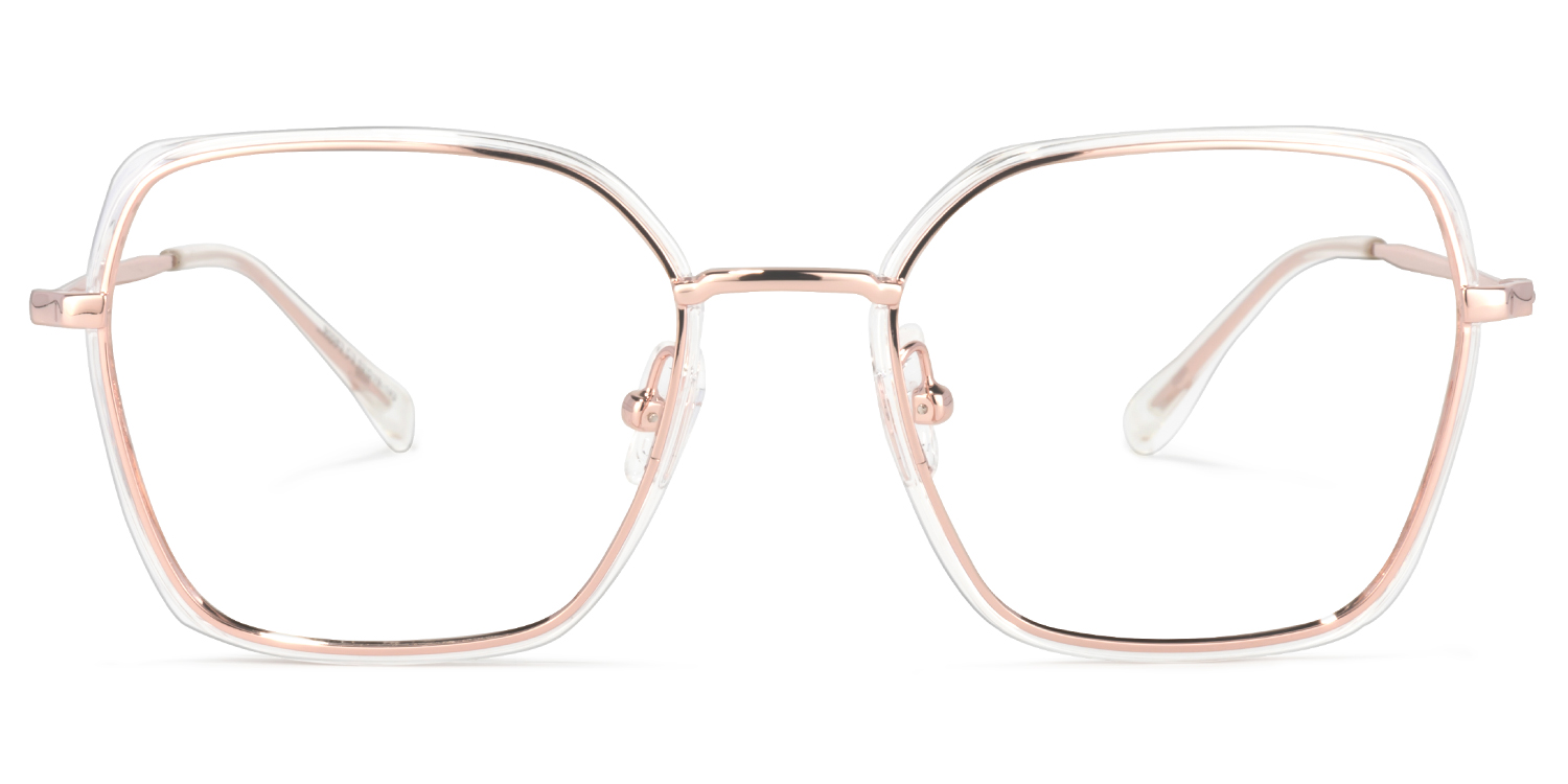 Natalee Gold Kristall Quadratisch Brille