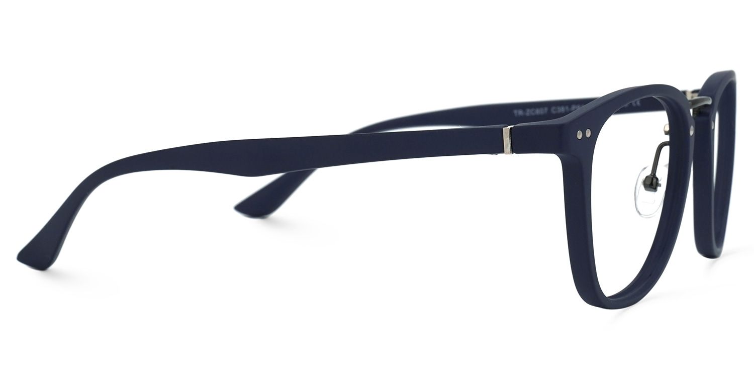 Gladys Dunkelblau Rund Brille3