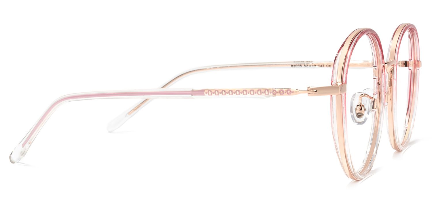 Poell Rosa Klar Runde Brille2