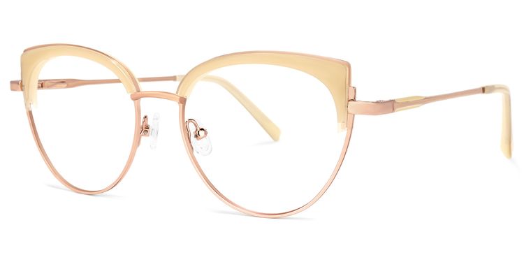 Lorchen Gelb-Gold Cateye Brille