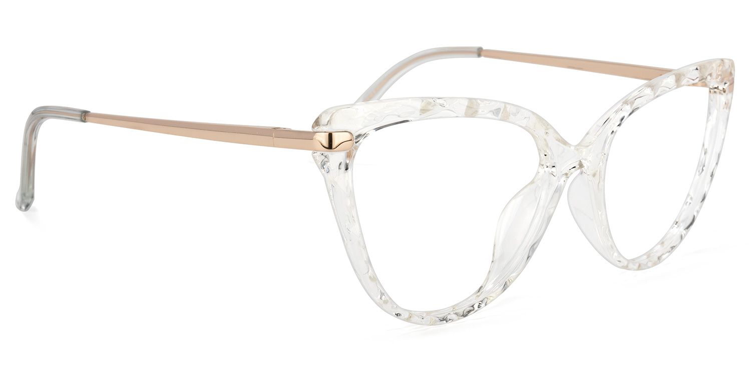 Lucas Weiß Klar Cateye Brille2