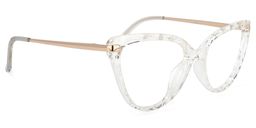 Lucas Weiß Klar Cateye Brille2