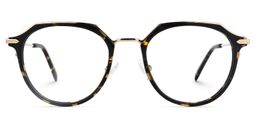 Gage Gelb-Tortoise Rund Brille0