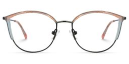 Quintin Orange-Grün Schmetterling Brille0