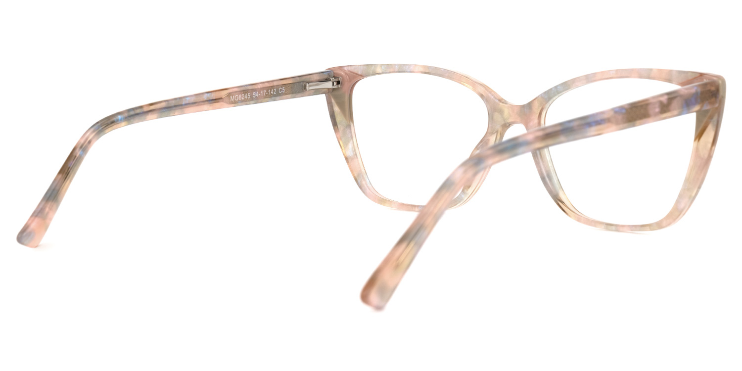 Kaula Blumendruck-Rosa Cateye Brille2