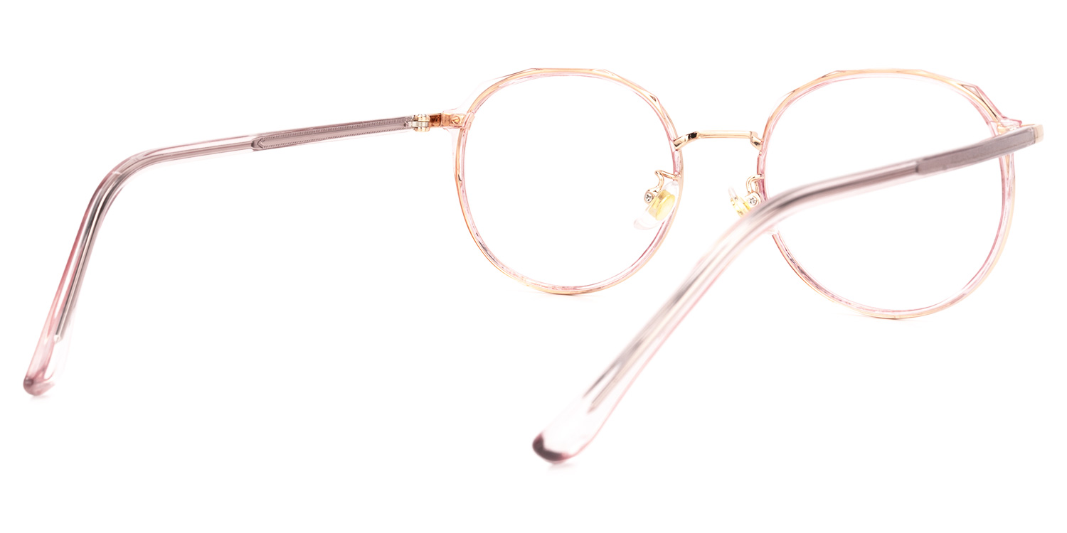 Calista Rosa-Gold Rund Brille2