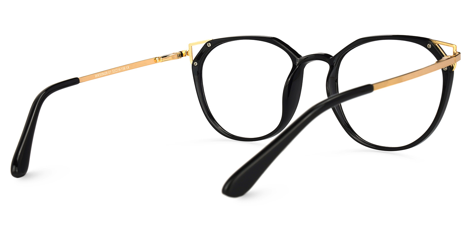 Vickea Schwarz Cateye Brille3