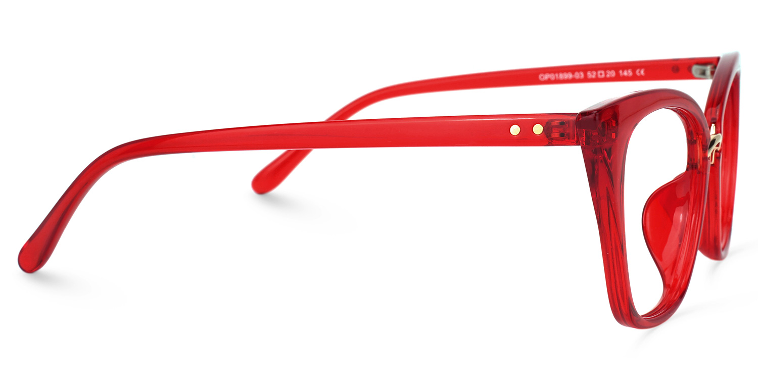 Chandrika Rot Cat Eye Brille2