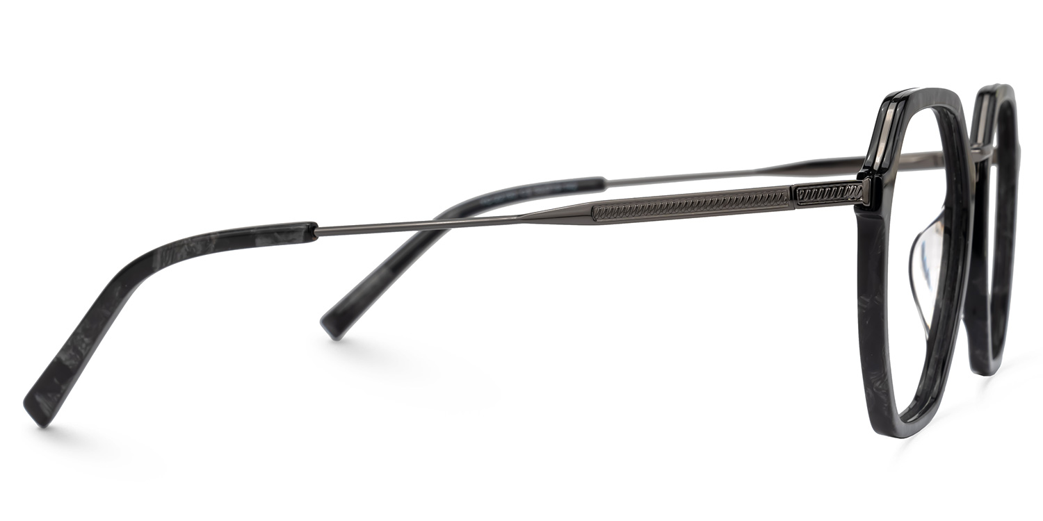 Chaima Schwarz Geometrisch Brille3