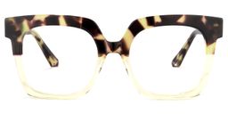 Cheryl Tortoise Gelb Rechteckig Brille0