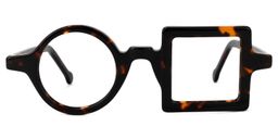 Paola Schwarz Tortoise Geometrisch Brille0
