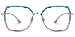 Burt Blau-Rosa Rechteckig Brille0