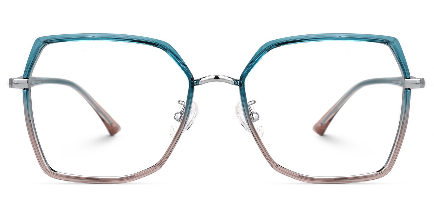 Burt Blau-Rosa Rechteckig Brille0