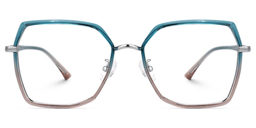 Burt Blau-Rosa Rechteckig Brille