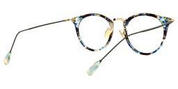 Dahl Blumendruck-Bunt Rund Brille2