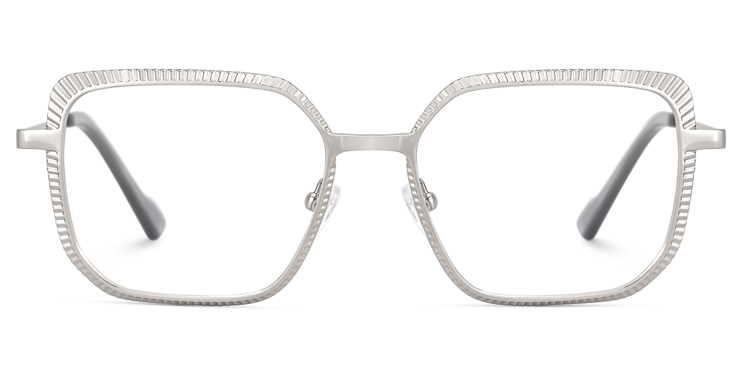 Maverick Silber Quadratisch Brille gutes Bild