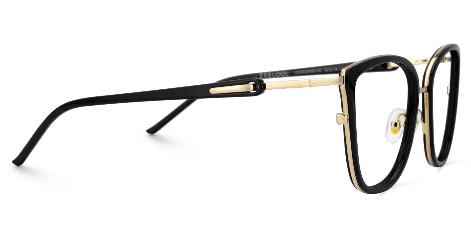 Marisa Schwarz Cateye Gemischte Materialien Brille4