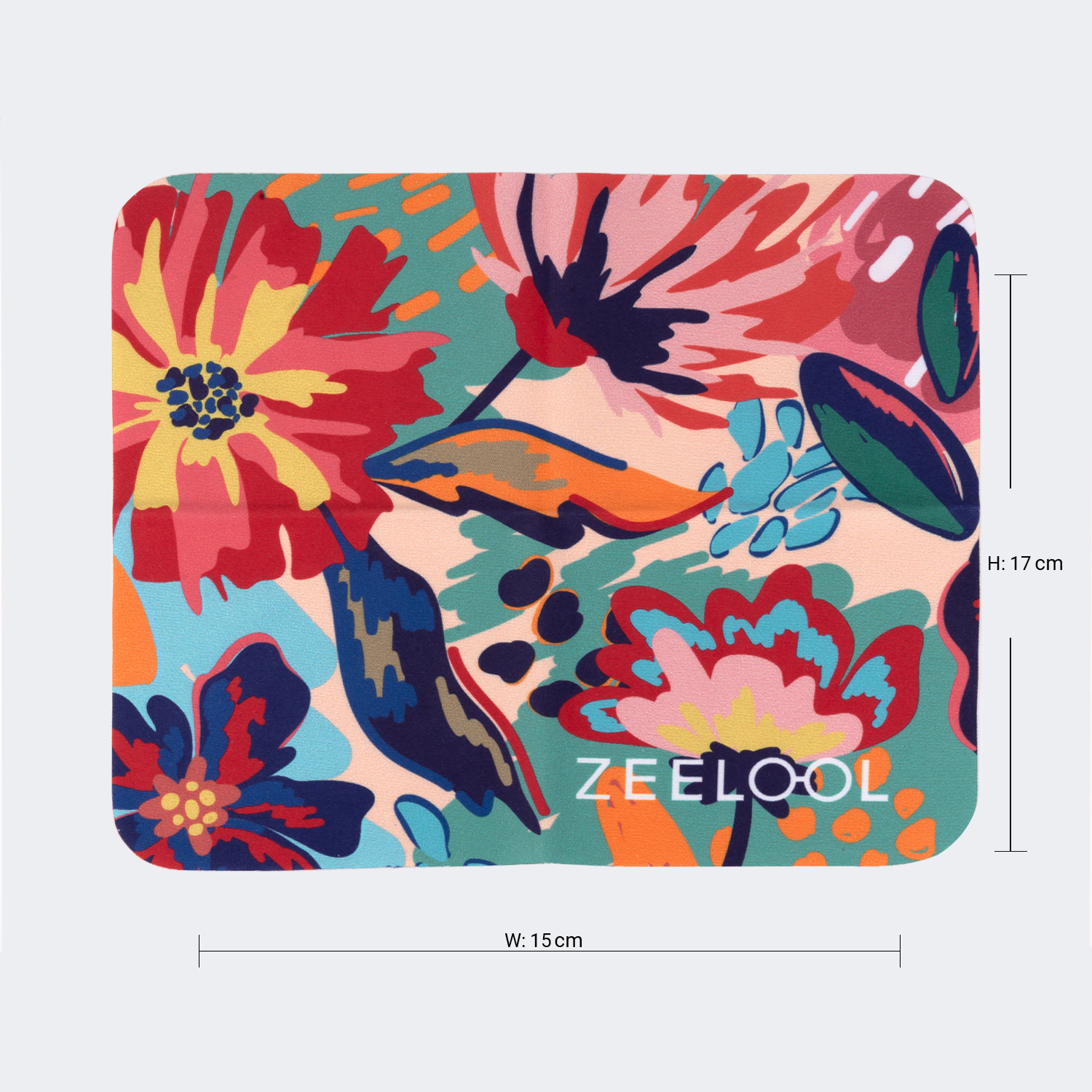 Dalia Rot-Blumen Brillenputztuch2