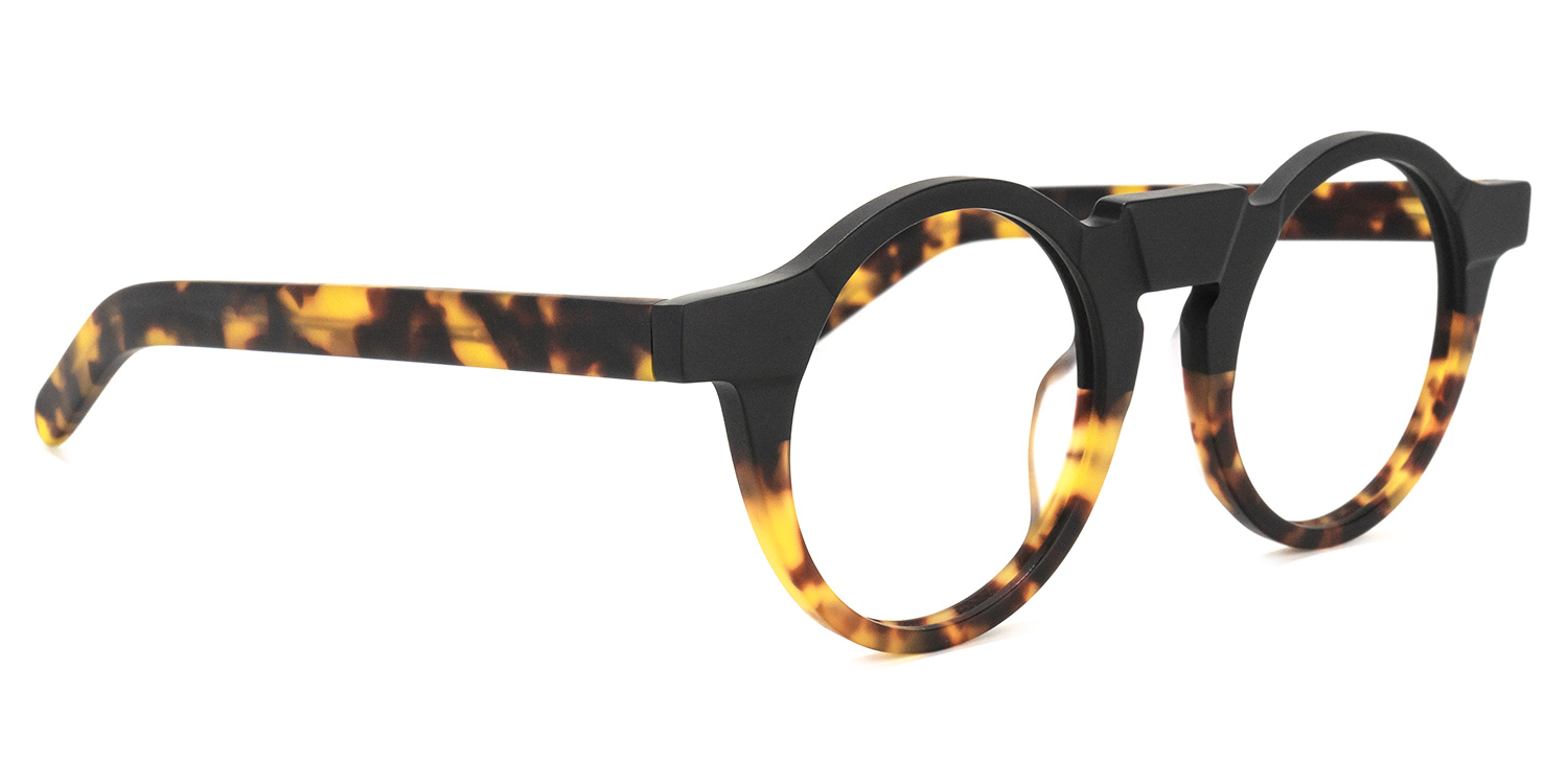 Jamie Schwarze Tortoise Runde Brille1