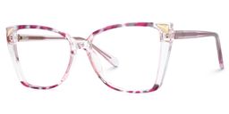 Shelia Rosa-Blumendruck Schmetterling Brille2