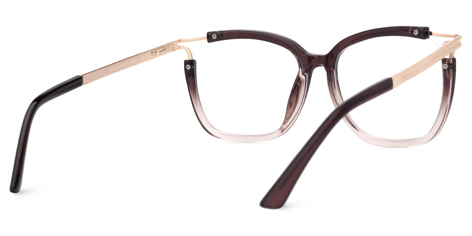 Nuriama Braun-Rosa Cateye Brille3