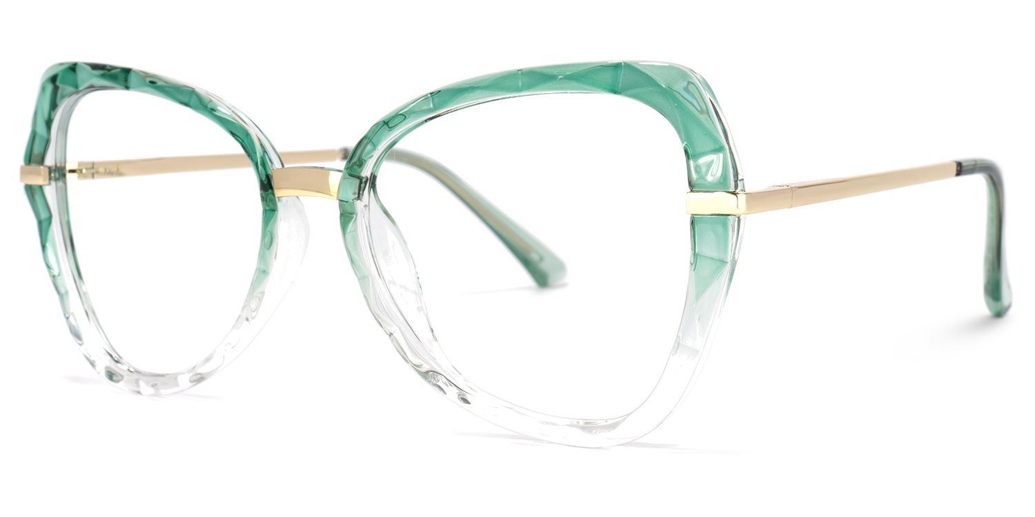 Mia Grün Klar Schmetterling Brille1