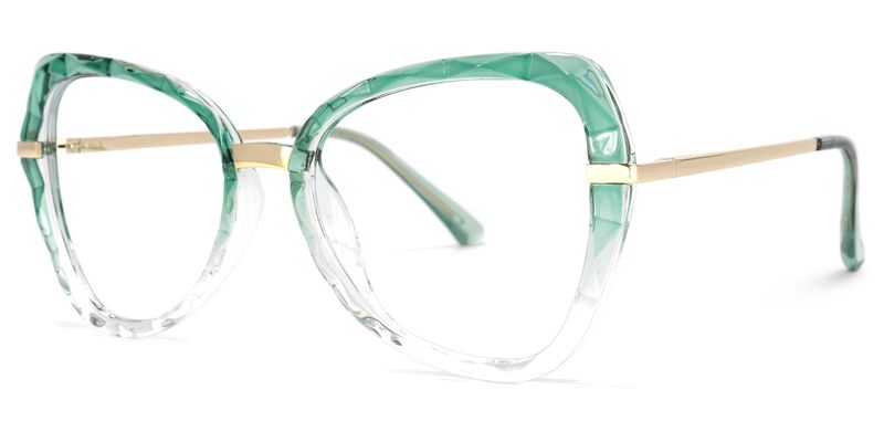 Mia Grün Kristall Schmetterling Brille1