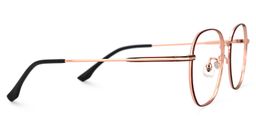 Macduff Rot-Gold Rund Brille2